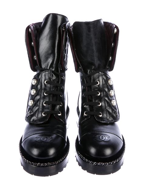 Chanel combat boots women